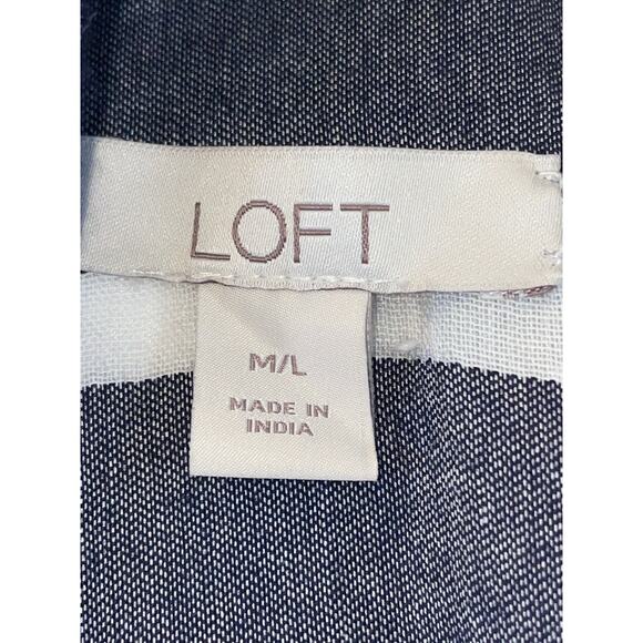 LOFT Maritime Stripe Kimono - Size M/L - Soft with Fabulous Drape - Picture 4 of 8